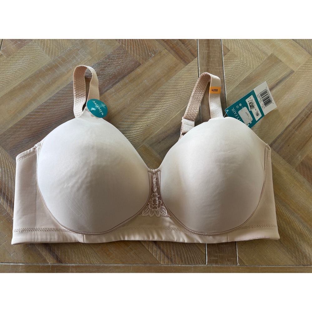 Vanity Fair Beauty Back Wirefree Bra 42DD Nude Beige 71380 Smooth Back NWT